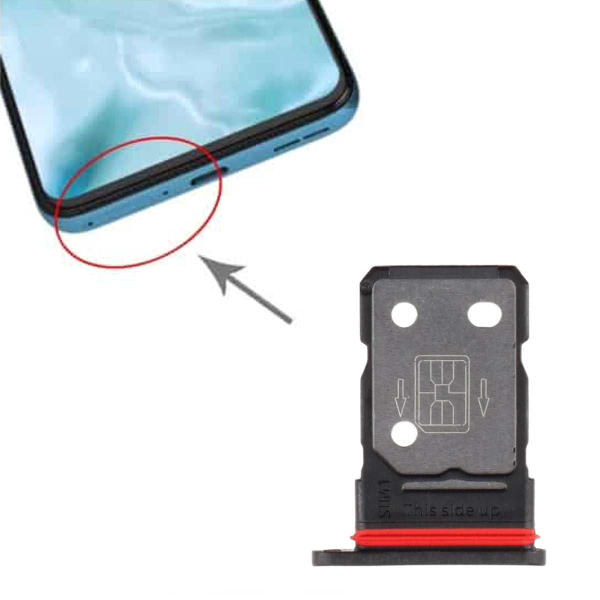 OnePlus Nord 2T 5G Simkortshållare - Svart image 4