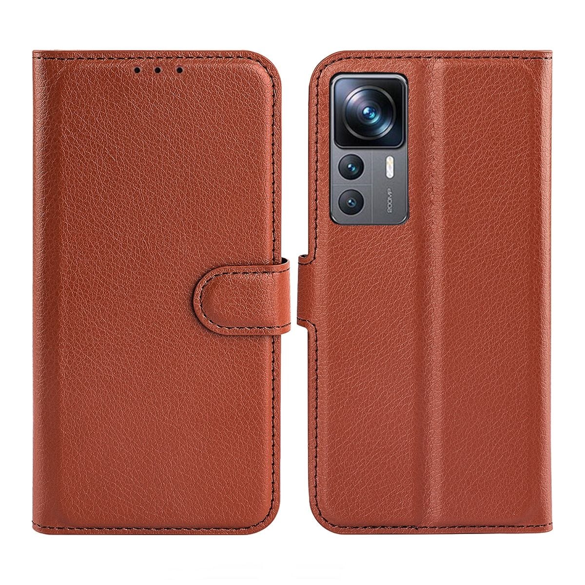 Xiaomi 12T/Xiaomi 12T Pro Plånboksfodral med Stativ - Brun image 1