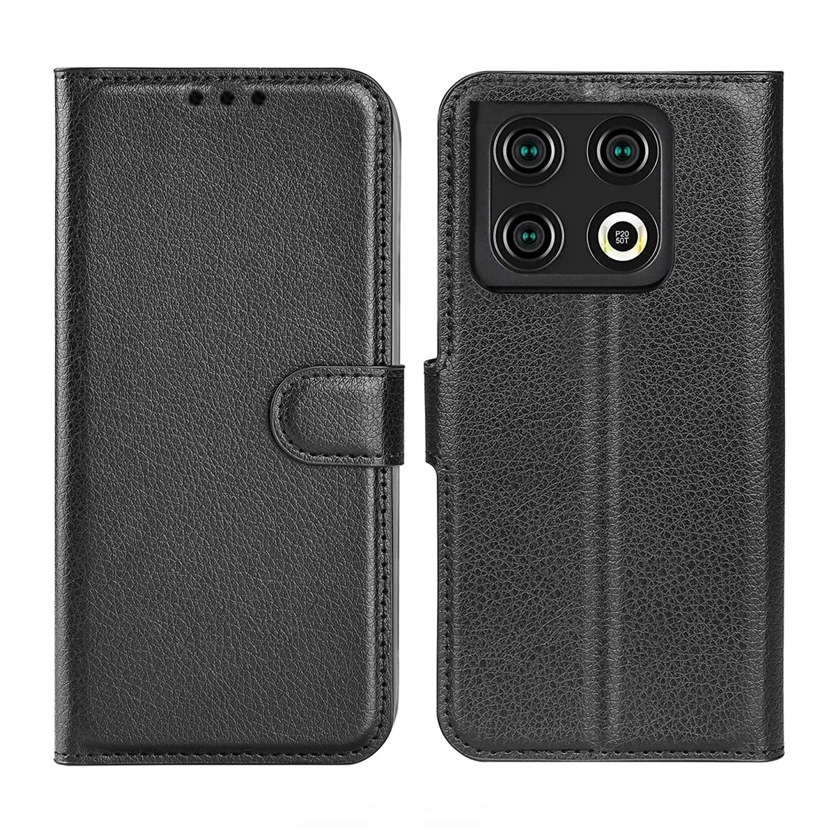 OnePlus 10T Plånboksfodral med Stativ - Svart image 1