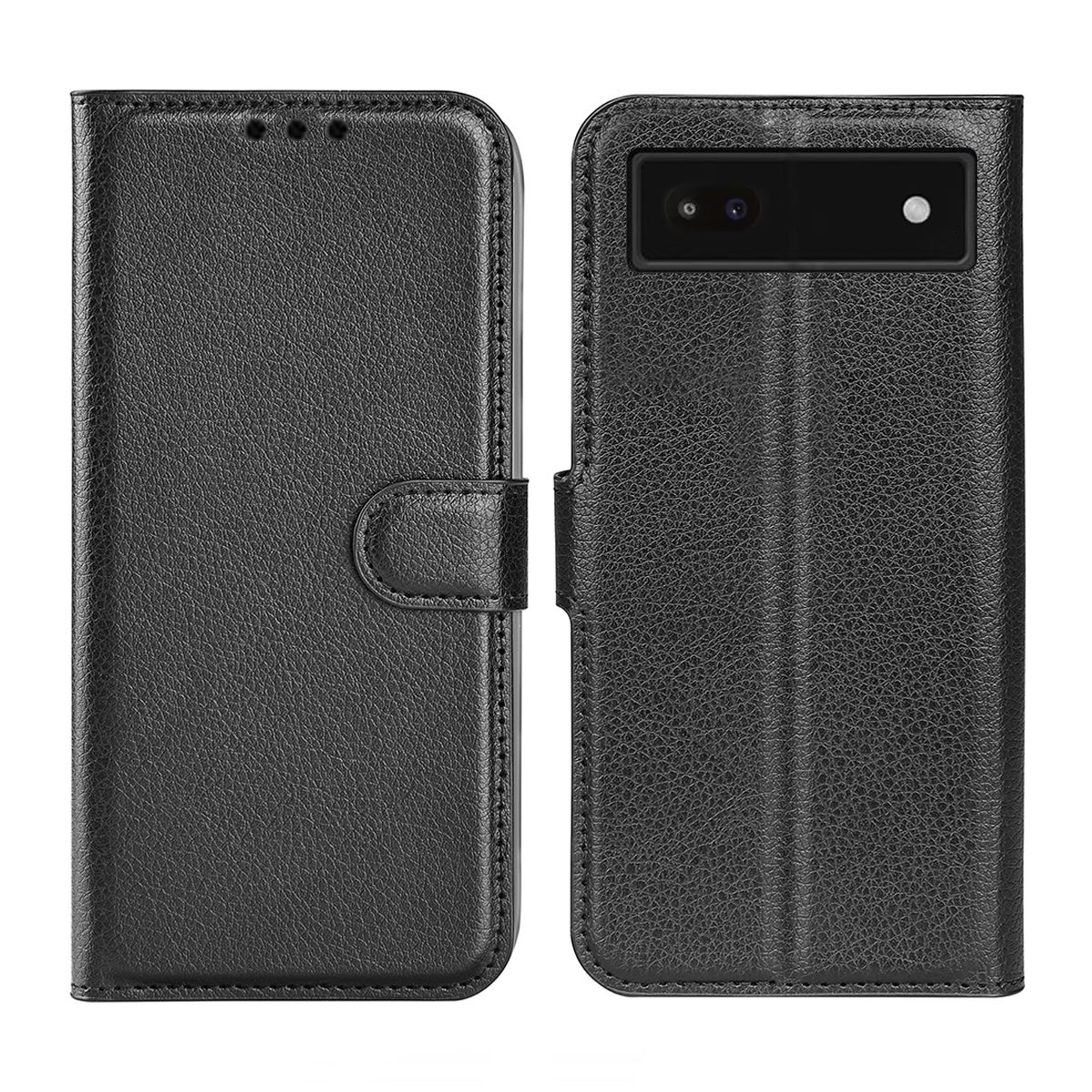 Google Pixel 6A Plånboksfodral med Stativ - Svart image 1