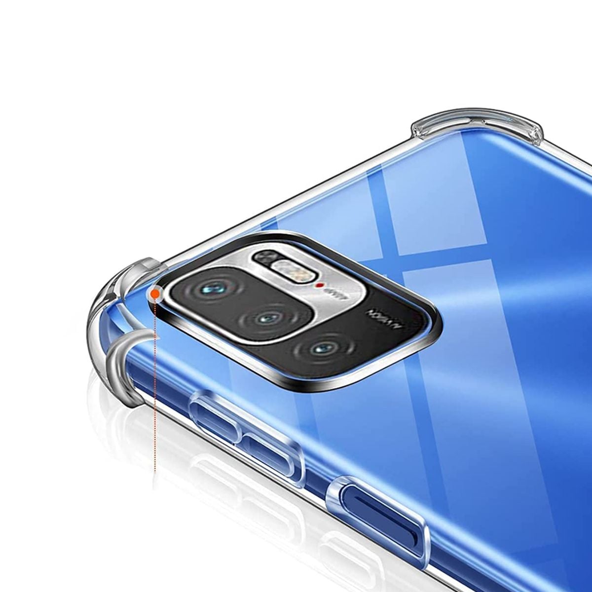Xiaomi Redmi 10 5G Skal - Stöttåligt Transparent image 3