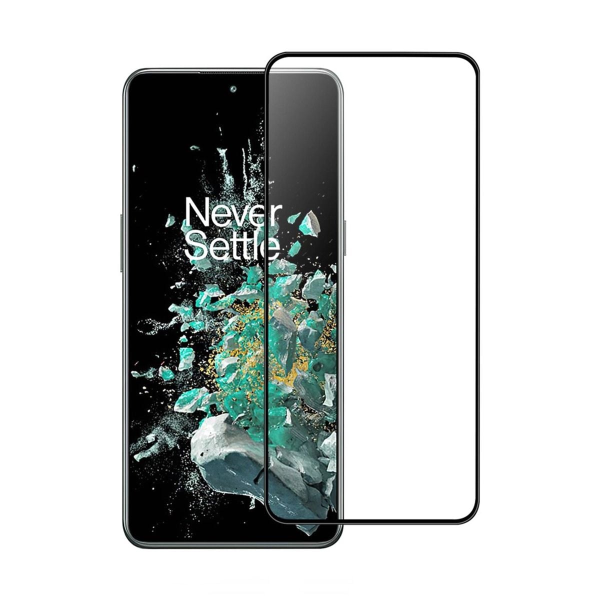 Skärmskydd OnePlus 10T - 3D Härdat Glas - Svart image 1