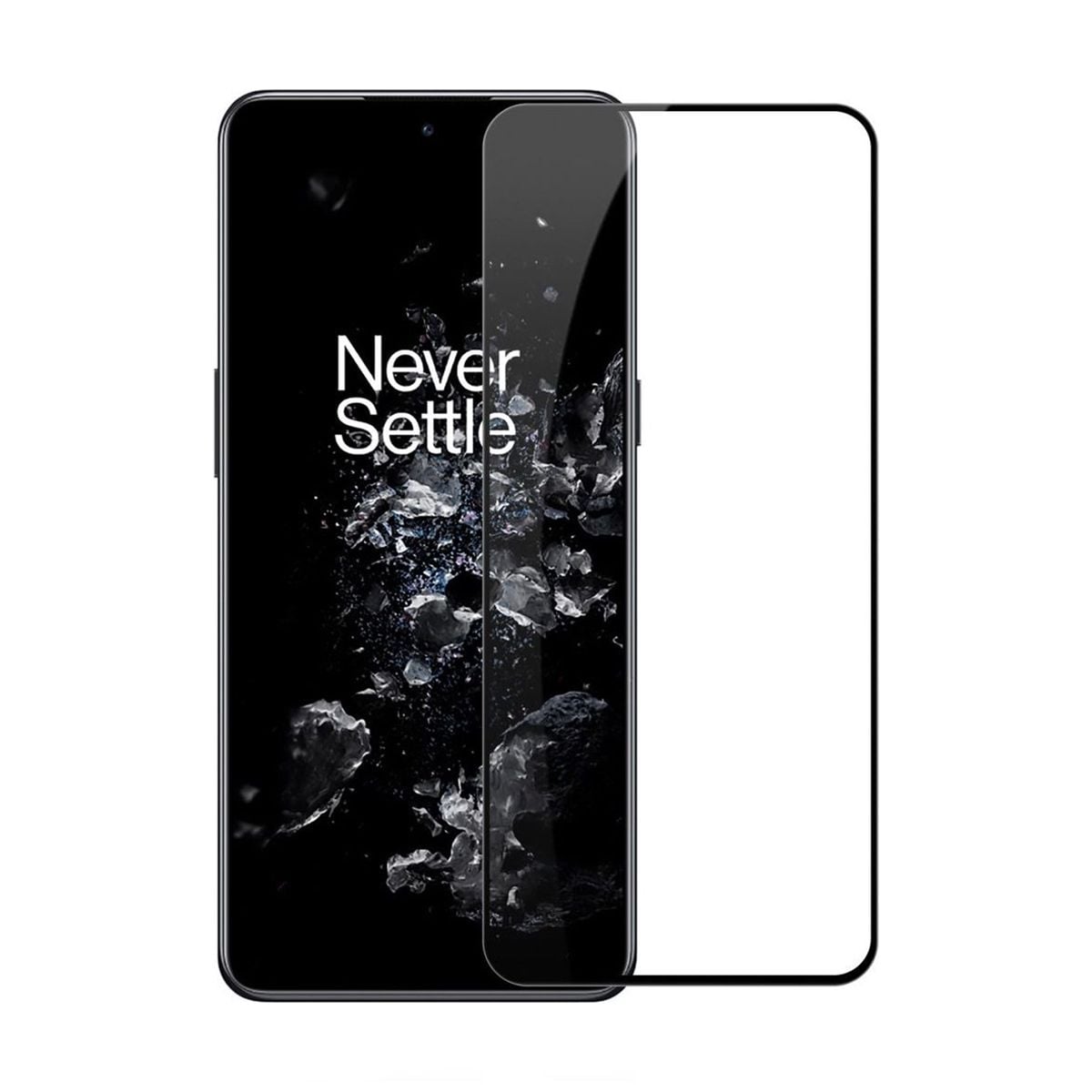 Skärmskydd OnePlus 10T - 3D Härdat Glas - Svart (bulk) image 1