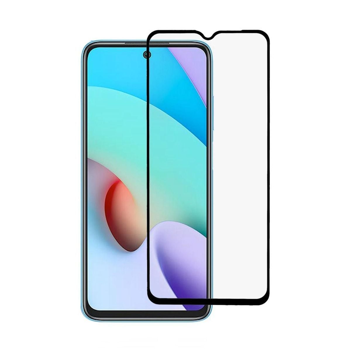 Skärmskydd Xiaomi Redmi 10 5G - 3D Härdat Glas - Svart image 1