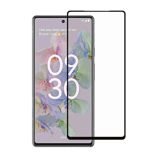 Skärmskydd Google Pixel 6A - 3D Härdat Glas - Svart (bulk) image 1