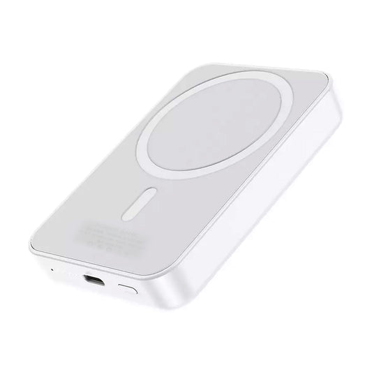 Powerbank Magnetisk med Trådlös Laddning 10000 mAh - Vit image 1