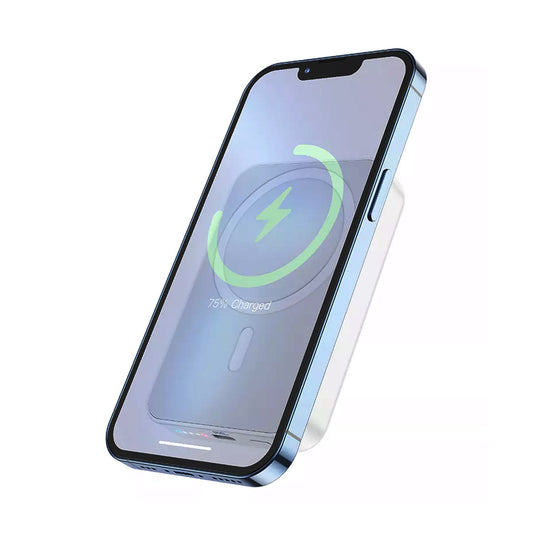 Powerbank Magnetisk med Trådlös Laddning 10000 mAh - Vit image 2