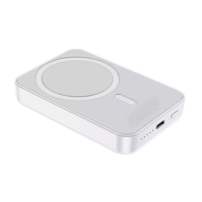 Powerbank Magnetisk med Trådlös Laddning 10000 mAh - Vit image 4