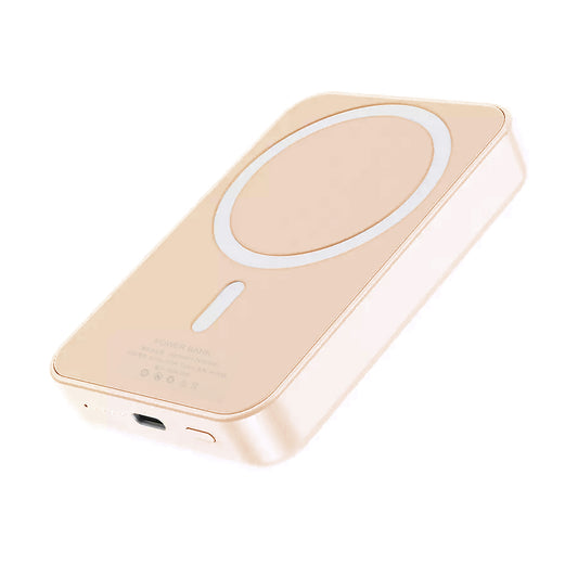 Powerbank Magnetisk med Trådlös Laddning 10000 mAh - Rosa image 1