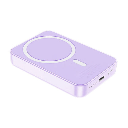 Powerbank Magnetisk med Trådlös Laddning 10000 mAh - Lila image 4