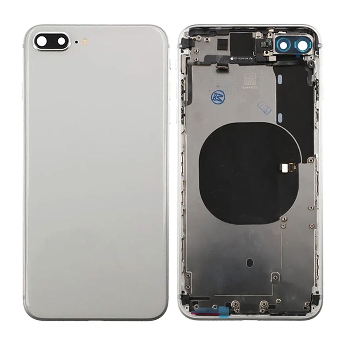 iPhone 8 Plus Back Cover Complete OEM Silver With Small Parts image 1