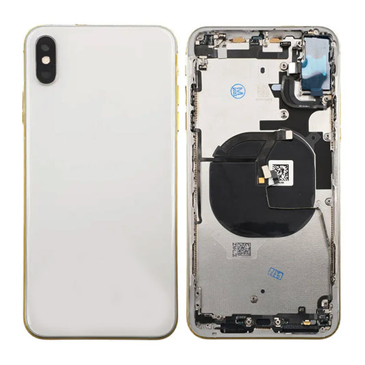 iPhone XS Max Back Cover Complete OEM Silver With Small Parts image 1