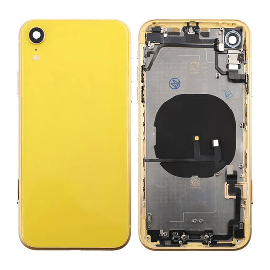 iPhone XR Back Cover Complete OEM Yellow With Small Parts image 1