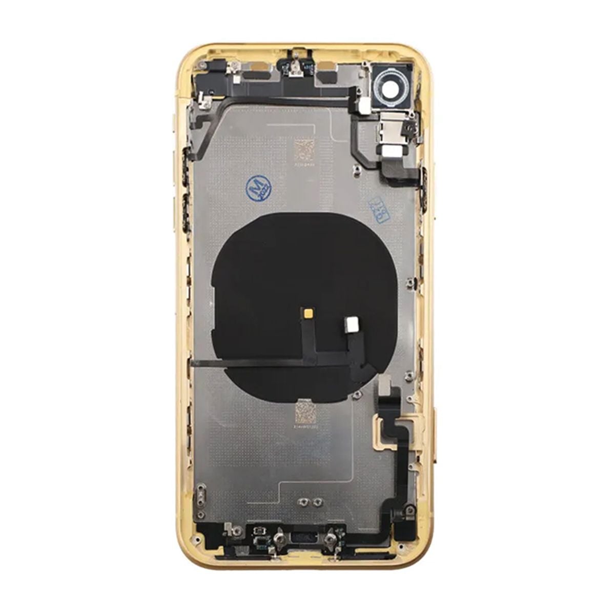 iPhone XR Back Cover Complete OEM Yellow With Small Parts image 3