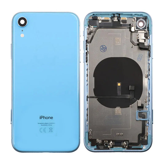 iPhone XR Back Cover Complete OEM Blue With Small Parts image 1