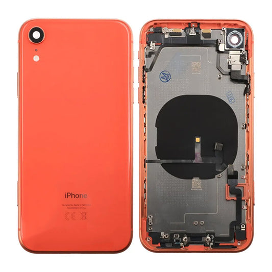 iPhone XR Back Cover Complete OEM Coral With Small Parts image 1