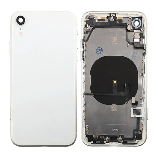 iPhone XR Back Cover Complete OEM White With Small Parts image 1