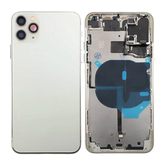 iPhone 11 Pro Max  Back Cover Complete OEM  Silver With Small Parts image 1