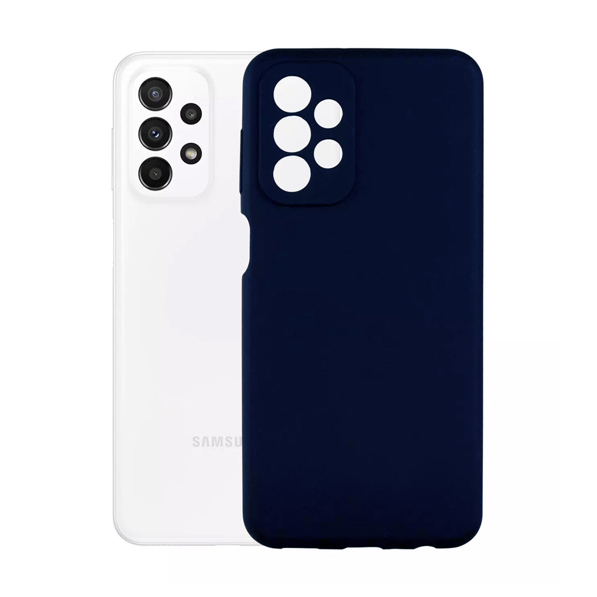 Samsung A23 5G Silikonskal - Mörkblå image 1