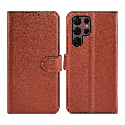 Samsung Galaxy S23 Ultra Plånboksfodral med Stativ - Brun image 1