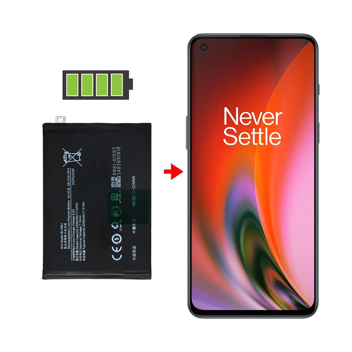Batteri till OnePlus BLP861 image 5