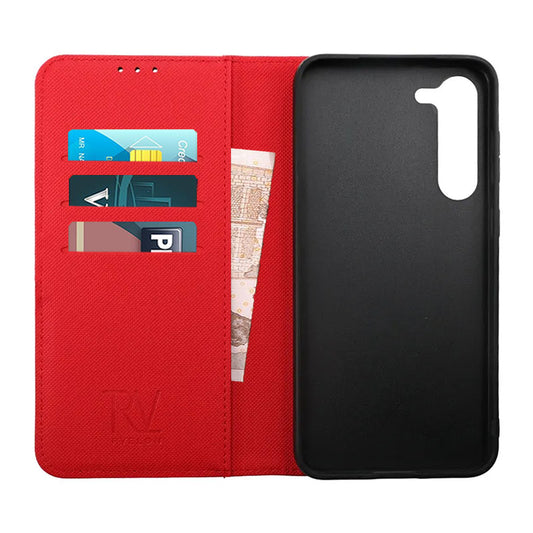 Samsung Galaxy S23 Plus Plånboksfodral Magnet Rvelon - Röd image 2
