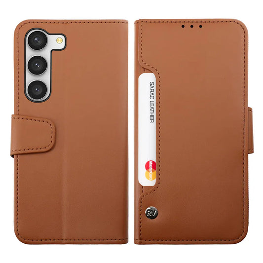 Samsung Galaxy S23 Plus 5G Plånboksfodral Extra Kortfack Rvelon - Brun image 1