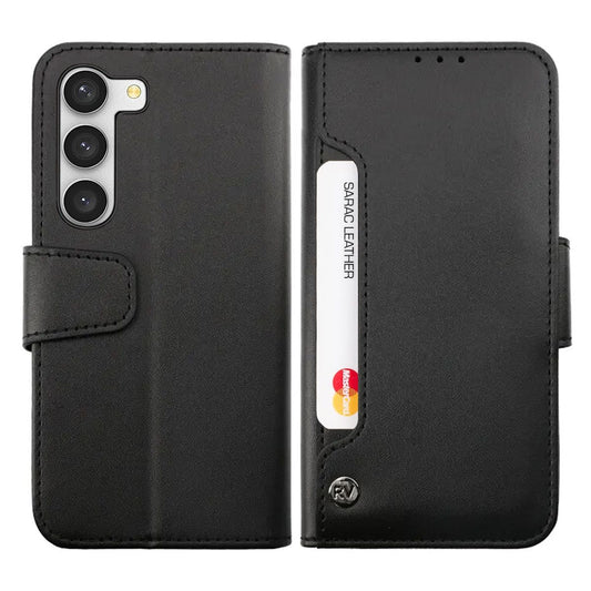 Samsung Galaxy S23 5G Plånboksfodral Extra Kortfack Rvelon - Svart image 2