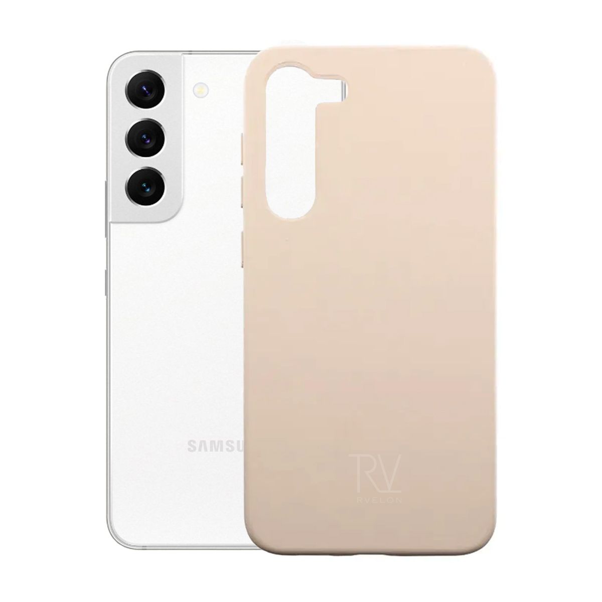 Samsung Galaxy S23 Silikonskal Rvelon - Beige image 1