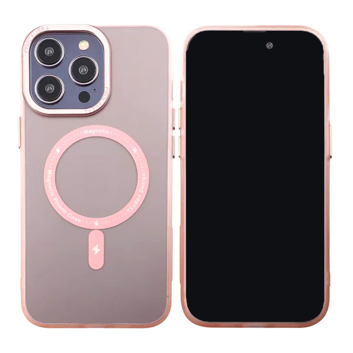 iPhone 13 Pro Mobilskal med MagSafe - Frostat Rosa image 1