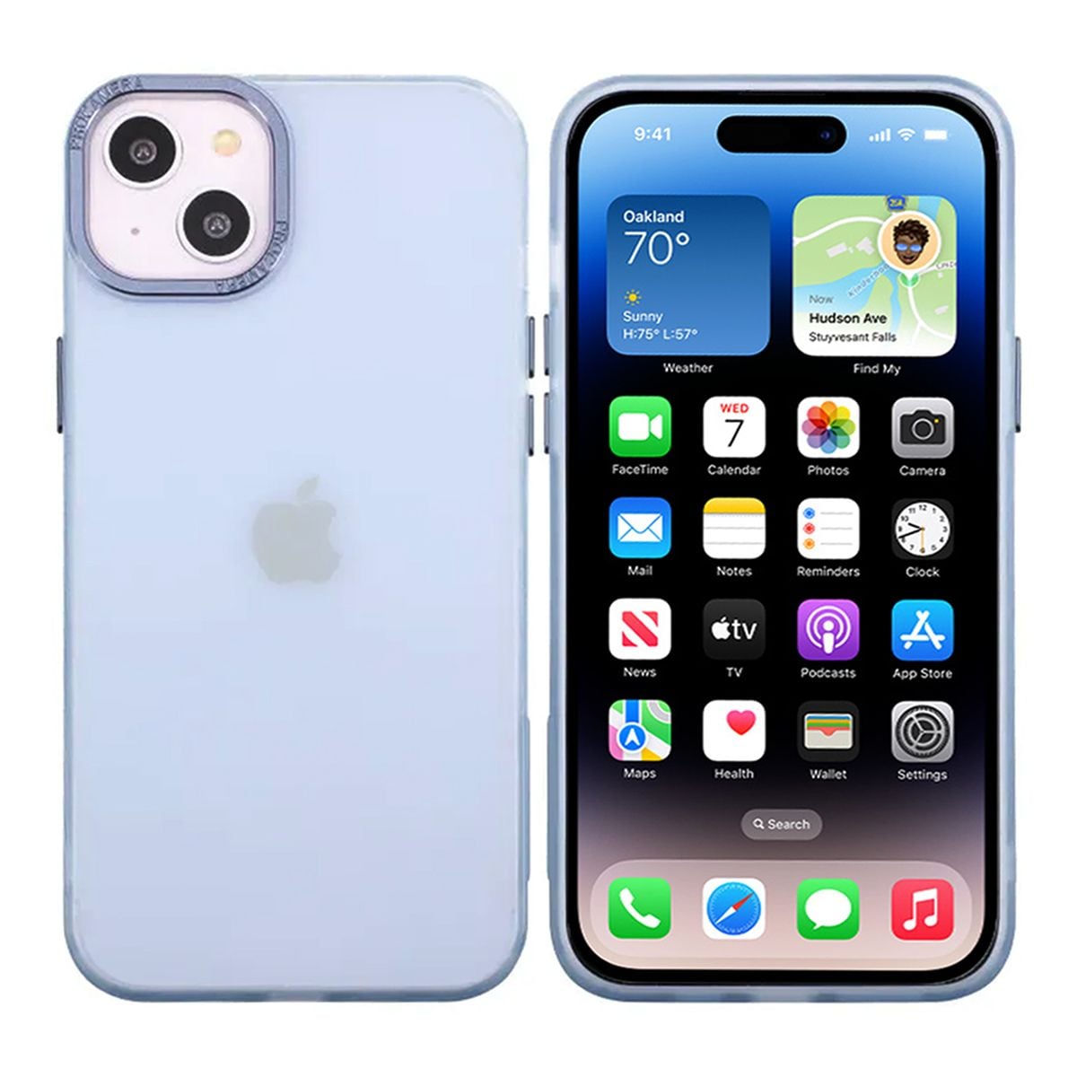 iPhone 14 Plus Mobilskal - Frostat Blå image 1
