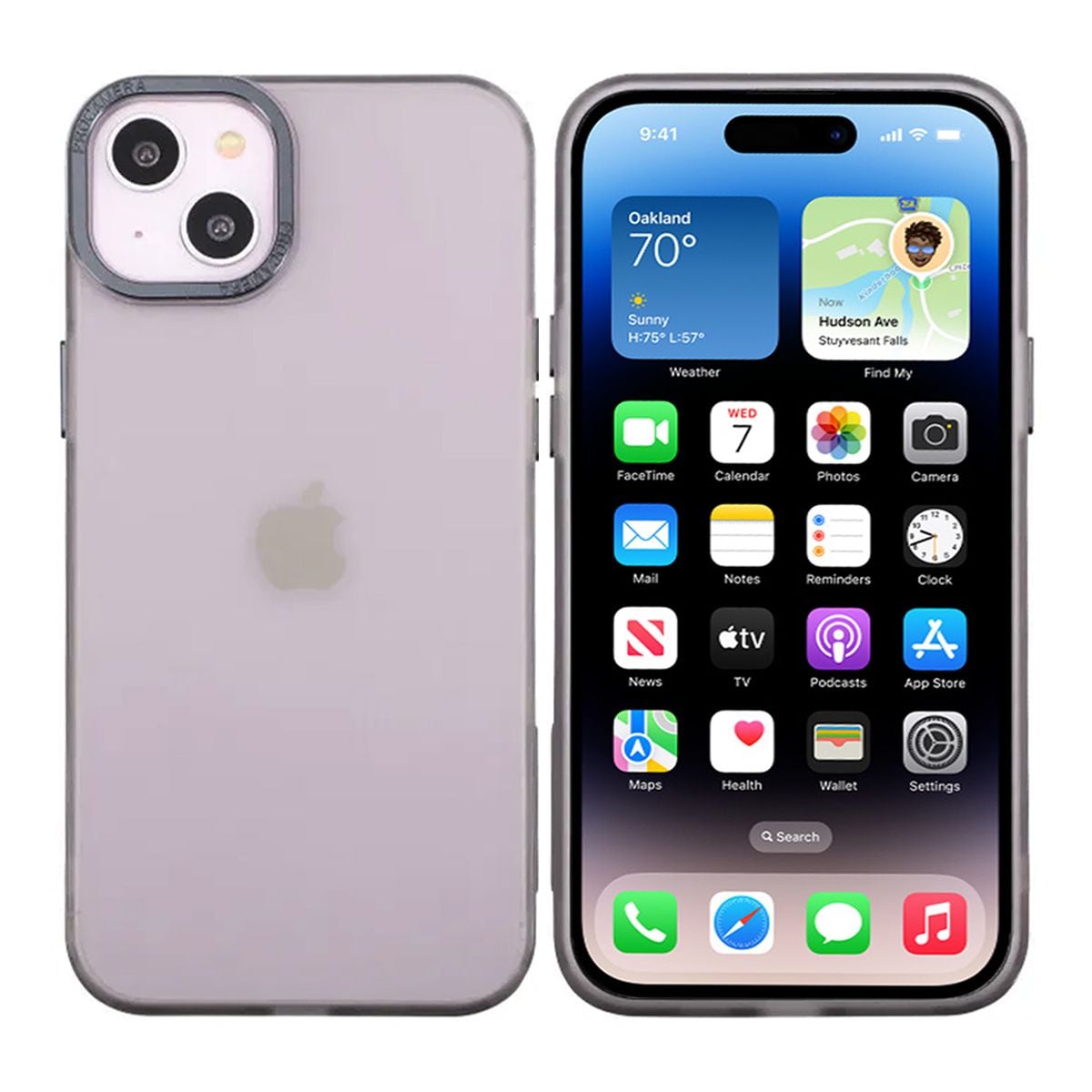 iPhone 14 Plus Mobilskal - Frostat Svart image 1