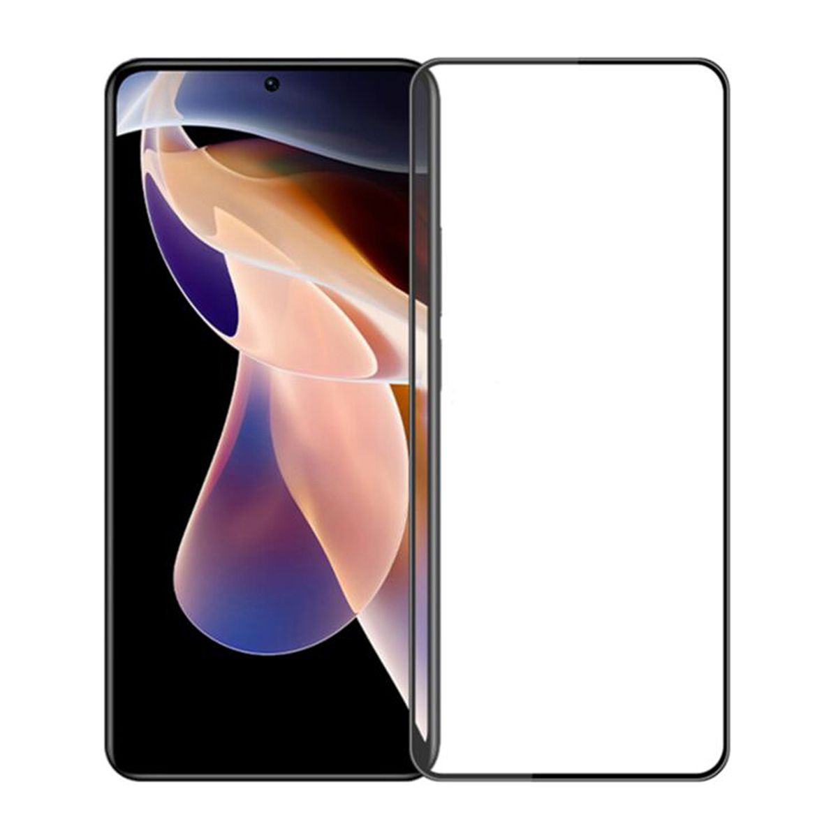 Skärmskydd Xiaomi Redmi Note 11 Pro - 3D Härdat Glas - Svart image 1
