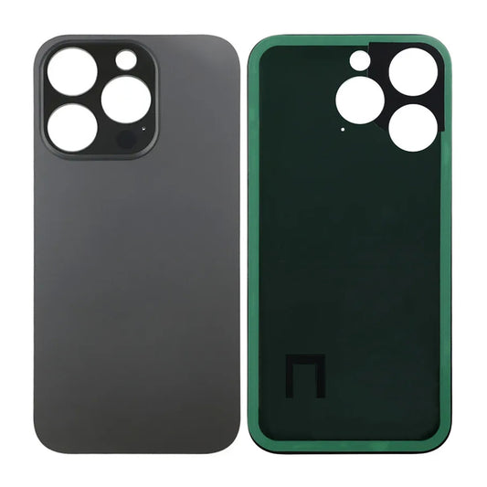 iPhone 14 Pro Baksida Glas med Självhäftande tejp - Svart image 1