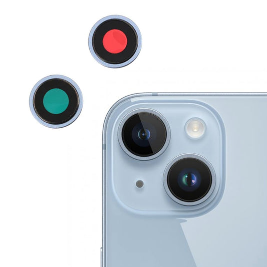 iPhone 14 Plus Kameralins med Ram - Blå image 2