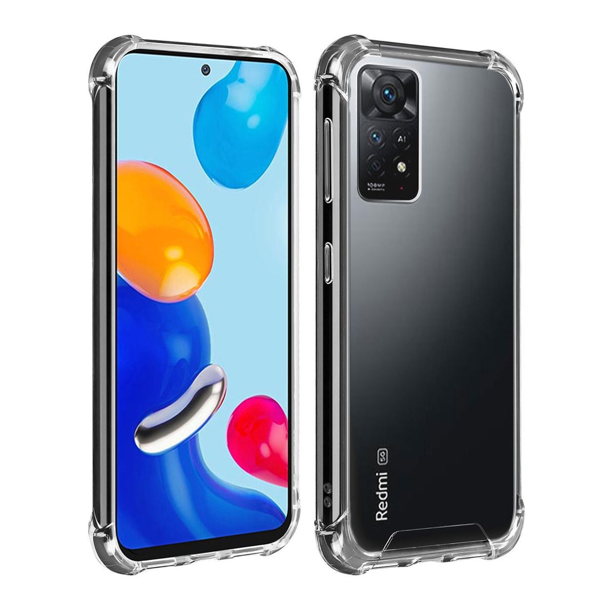 Xiaomi Redmi Note 11 Pro Stöttåligt TPU Mobilskal - Transparent image 1