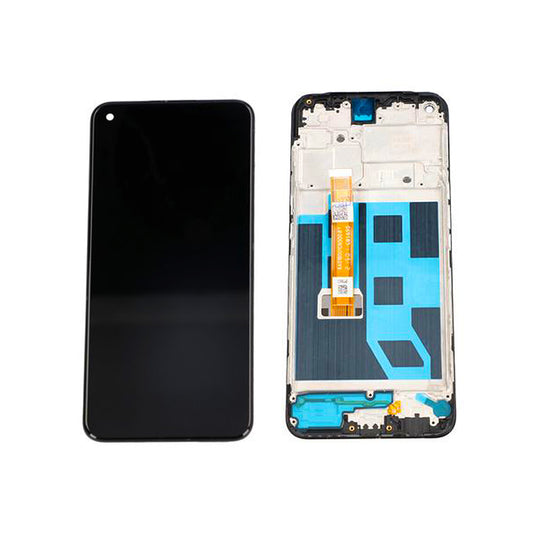 OPPO A53 2020 Skärm med LCD Display & Ram Original - Svart image 1
