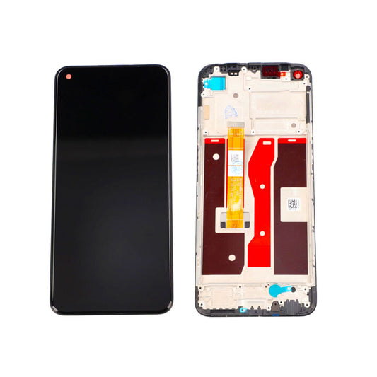 OPPO A54 Skärm med LCD Display & Ram Original - Svart image 1