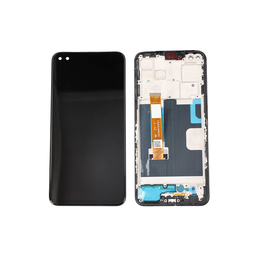OPPO Reno 4Z 5G Skärm med LCD Display & Ram Original - Svart image 1