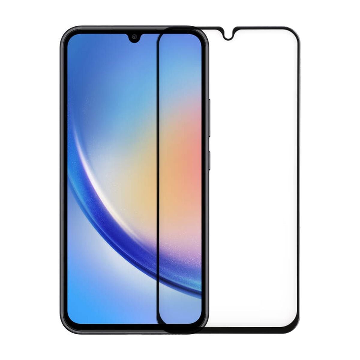 Skärmskydd Samsung Galaxy A34 5G - 3D Härdat Glas - Svart image 6
