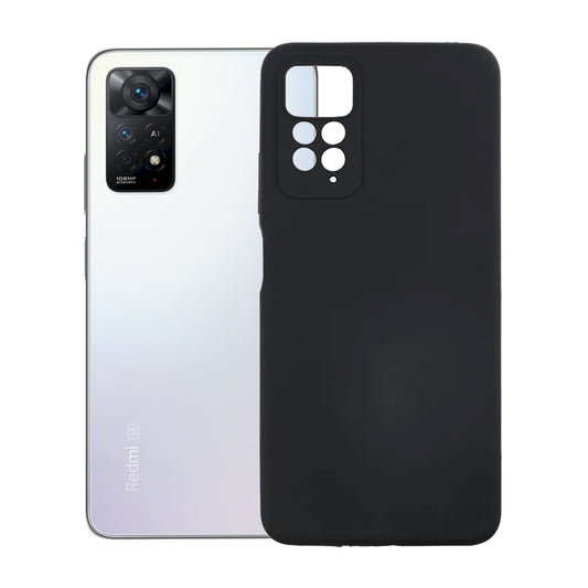 Xiaomi Redmi Note 11 Silikonskal med Kameraskydd - Svart image 1