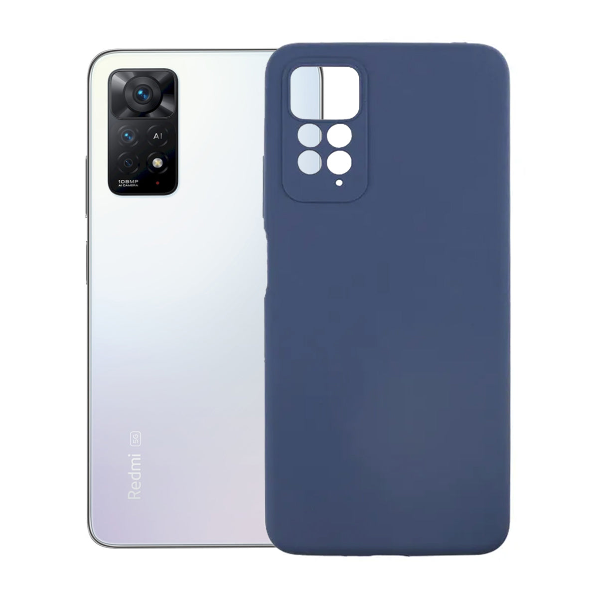 Xiaomi Redmi Note 11 Pro Silikonskal med Kameraskydd - Blå image 1