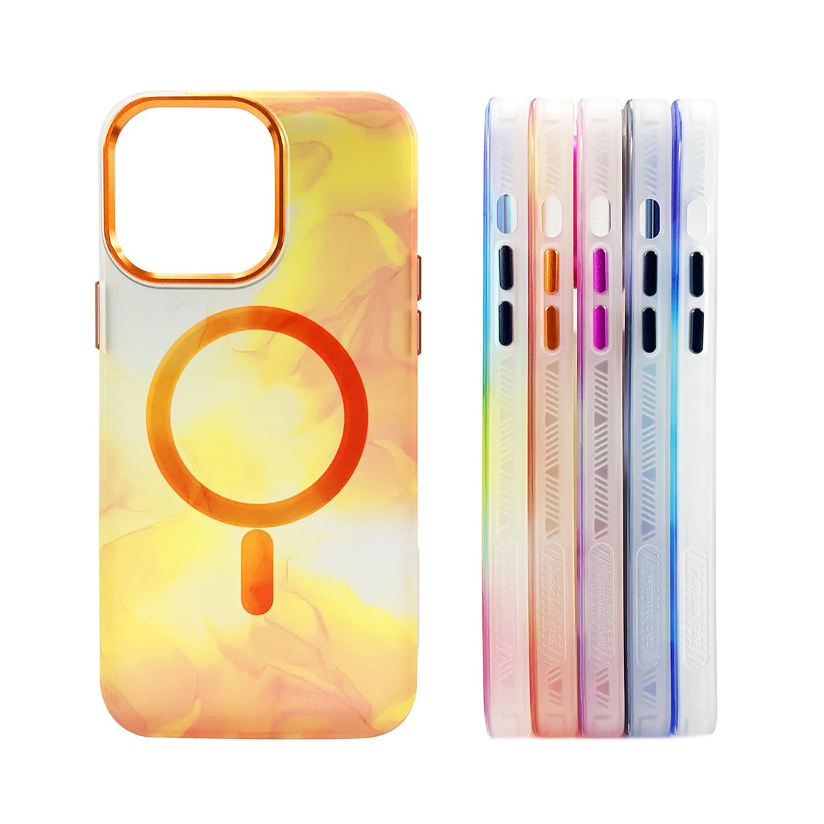 iPhone 13 Pro Max MagSafe Mobilskal - Orange Abstrakt image 2