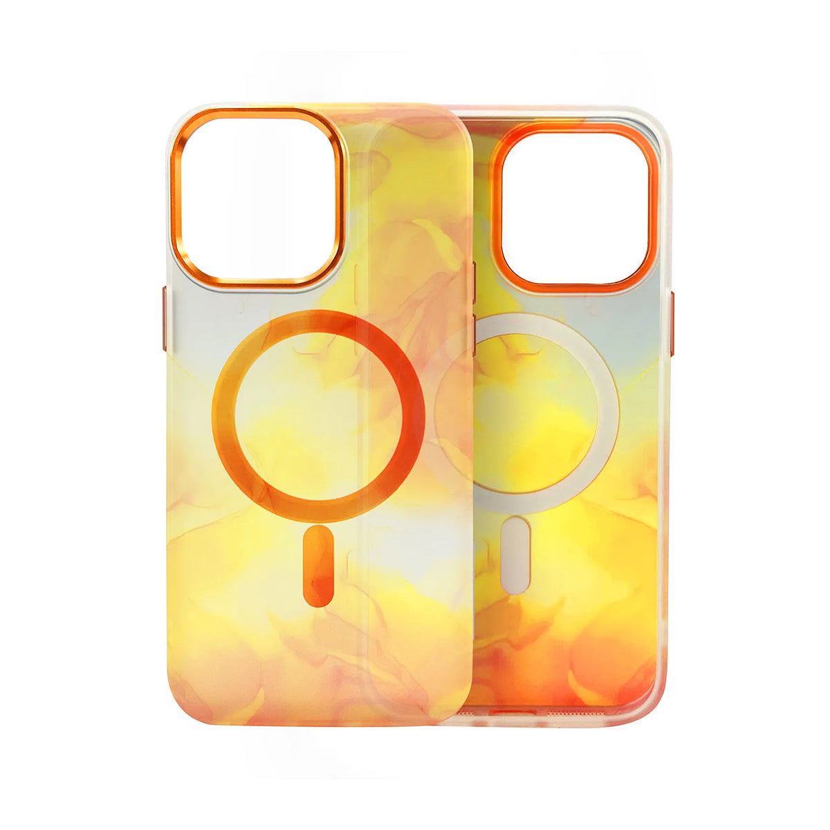 iPhone 14 Pro Max MagSafe Mobilskal - Orange Abstrakt image 1