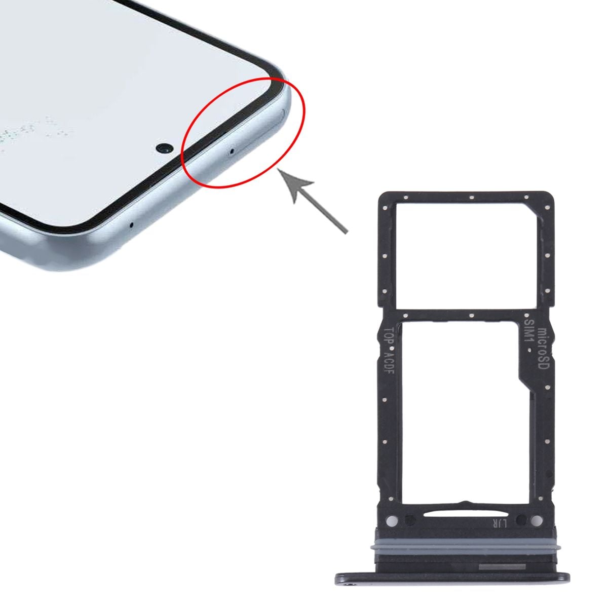 Samsung Galaxy A34 5G SM-A346 Simkortshållare - Svart image 4