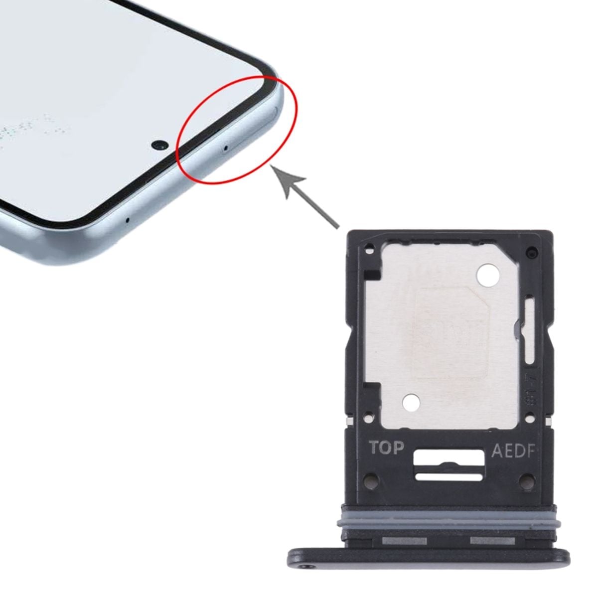 Samsung Galaxy A54 5G Simkortshållare - Svart image 4