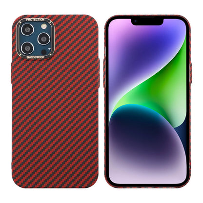 Kolfiber Skal iPhone 12 Pro Max - Röd image 1