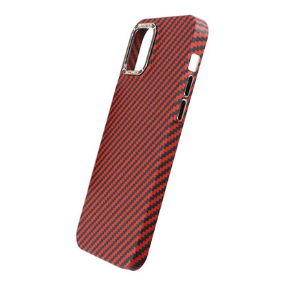 Kolfiber Skal iPhone 12 Pro Max - Röd image 5