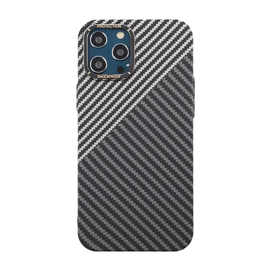 Kolfiber Skal iPhone 12 Pro Max - Svart & Vit image 2