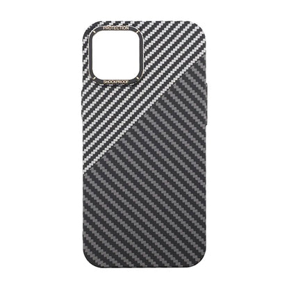 Kolfiber Skal iPhone 12 Pro Max - Svart & Vit image 3